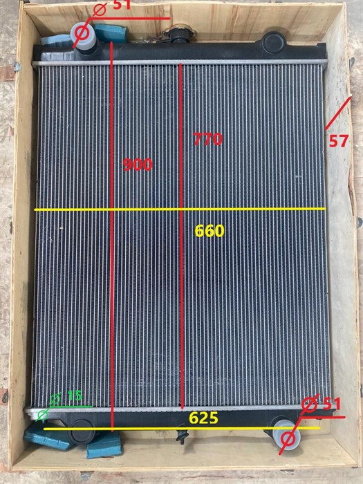 Радиатор ДВС Hitachi ZX110, ZX130W p/n 4448372, 4421864, S17 - фото 4852